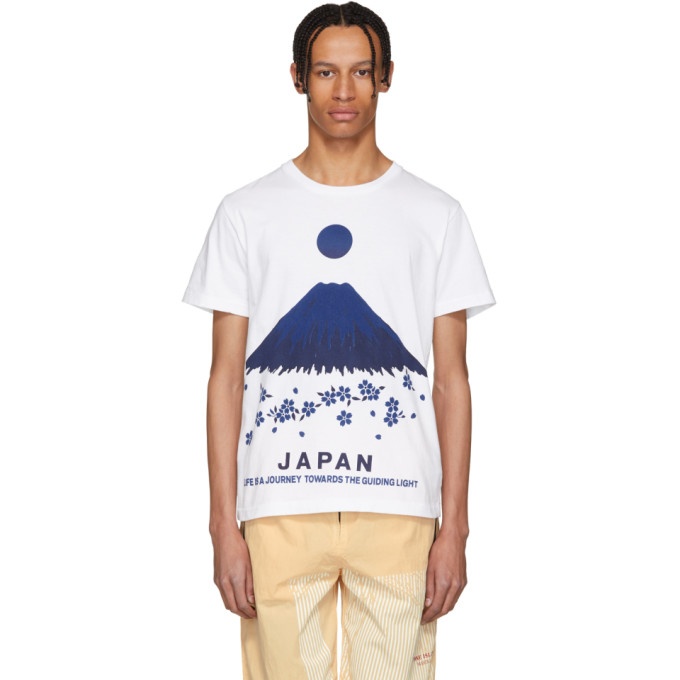 Photo: Blue Blue Japan White Mt. Fuji Sakura T-Shirt