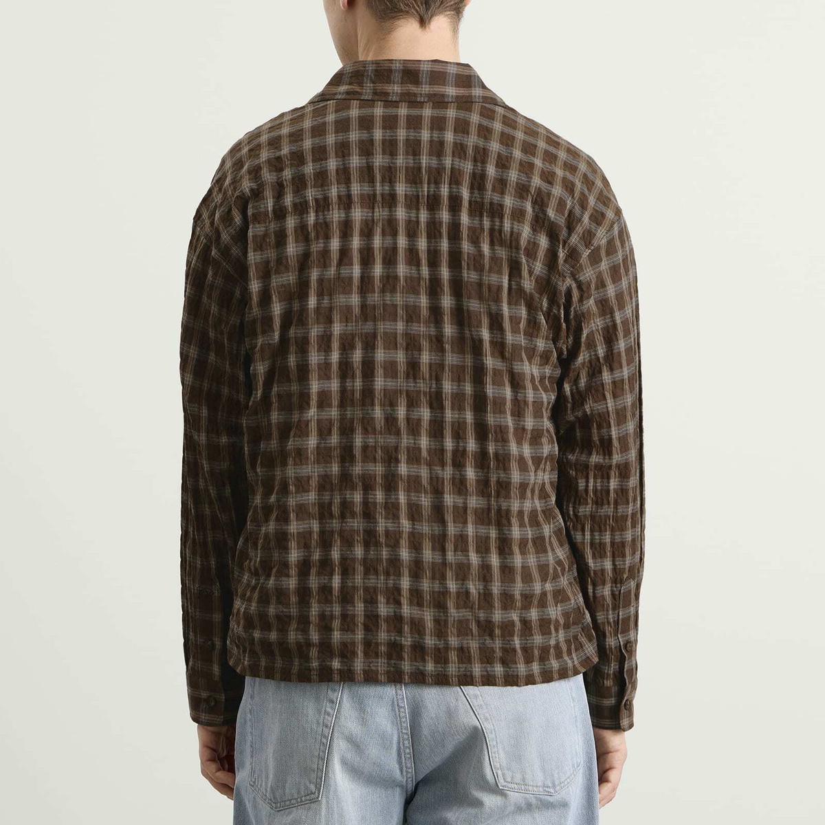 Ronning Men's Japanese Shirt in Brown Check