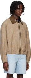 System Beige Speckle Bomber Jacket
