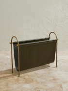 Soho Home - Meard Gold-Tone and Leather Magazine Rack