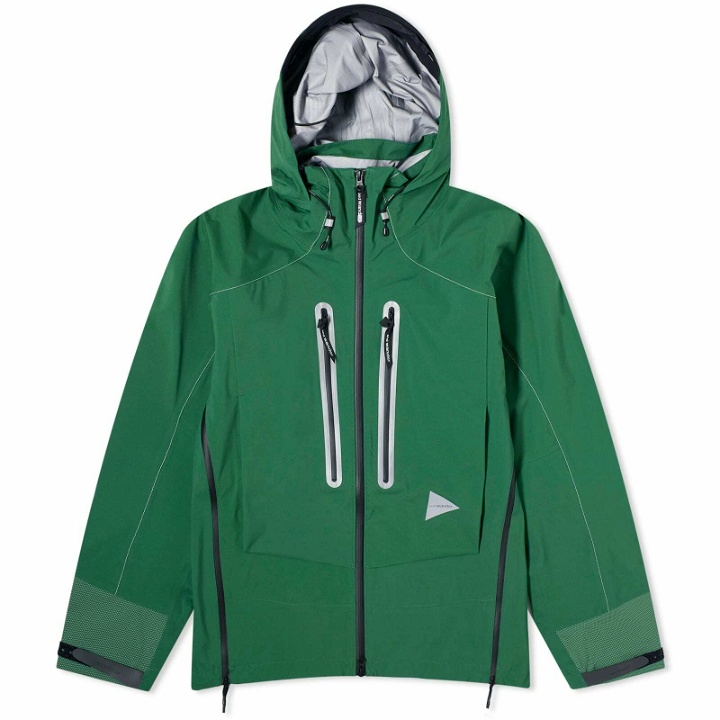 Photo: and wander Men's Pertex Shield Rain Jacket in Green