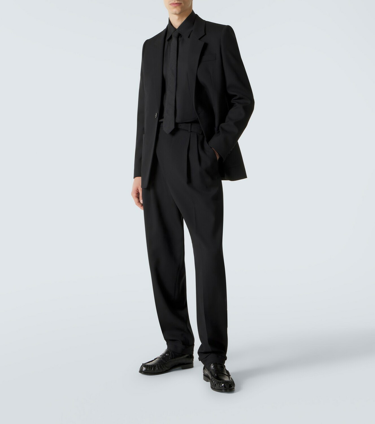 Saint Laurent Wool gabardine straight pants Saint Laurent