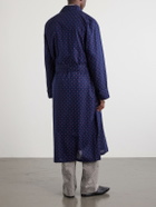 Derek Rose - Nelson 109 Printed Cotton Robe - Blue