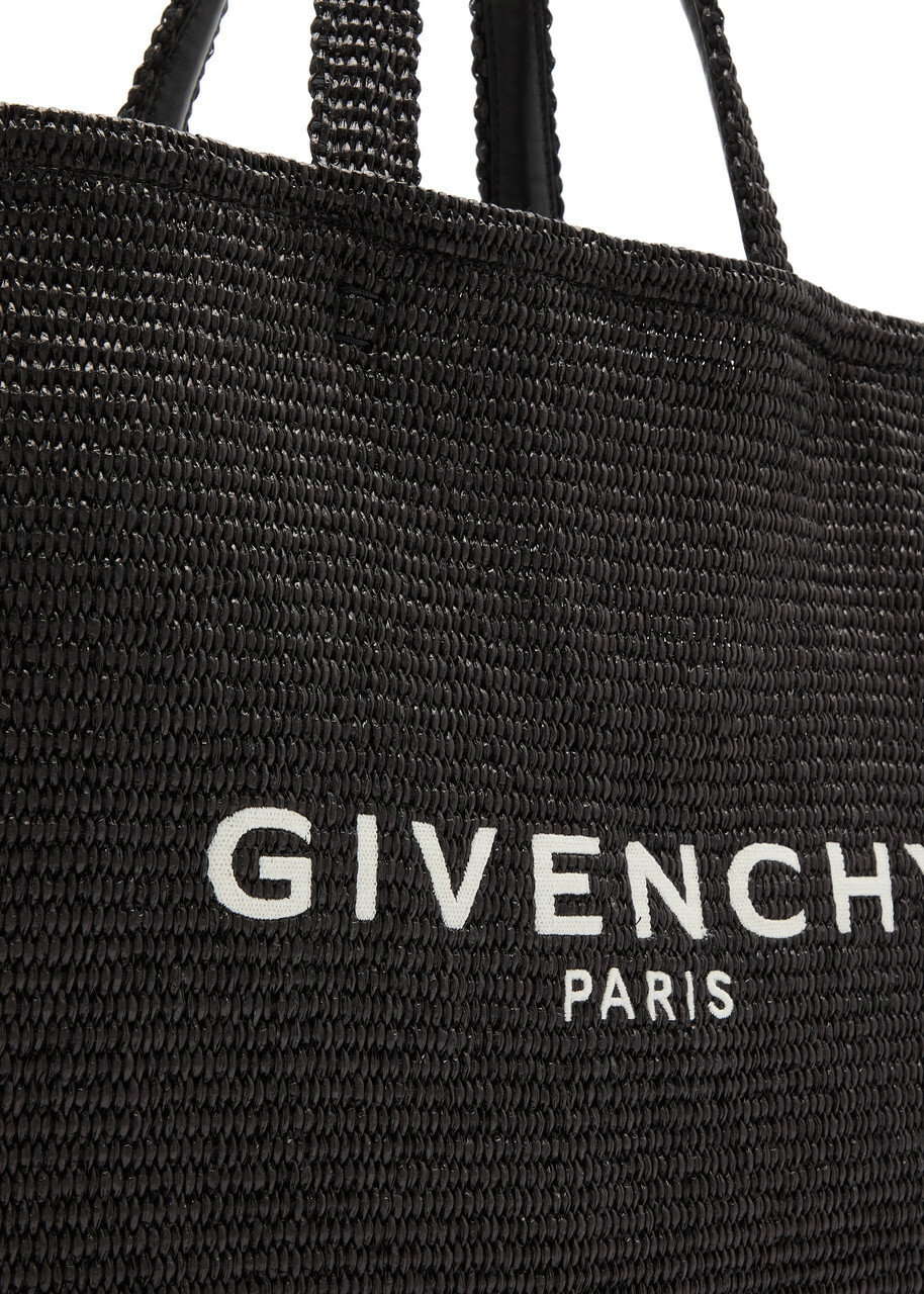 Givenchy G-Tote Medium Raffia Tote - Black And White - One Size
