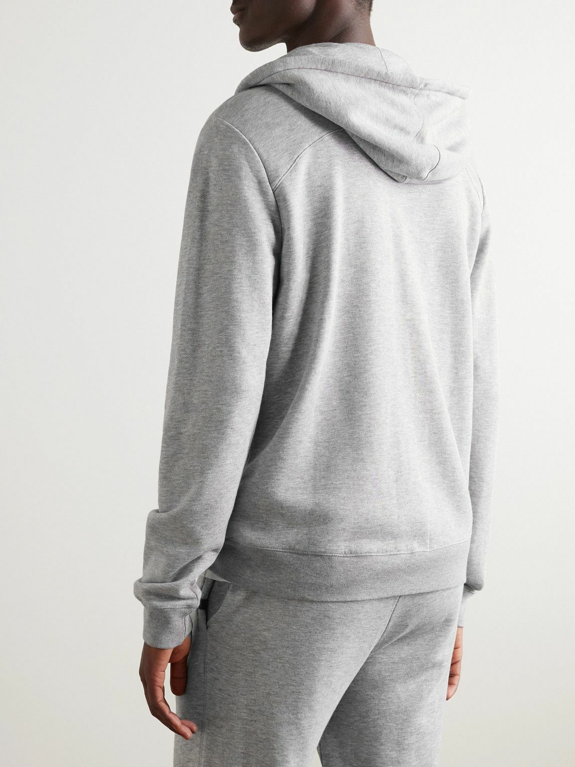 Derek Rose - Quinn Cotton and Modal-Blend Jersey Zip-Up Hoodie - Gray