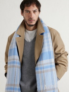 Acne Studios - 1996 Fringed Checked Wool-Blend Scarf
