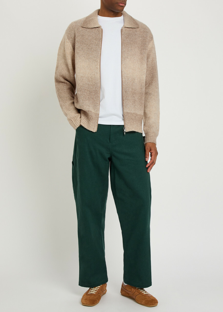 Les Deux Gannon Melange Knit Cardigan Beige