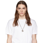 Off-White Silver Logo Cross Necklace