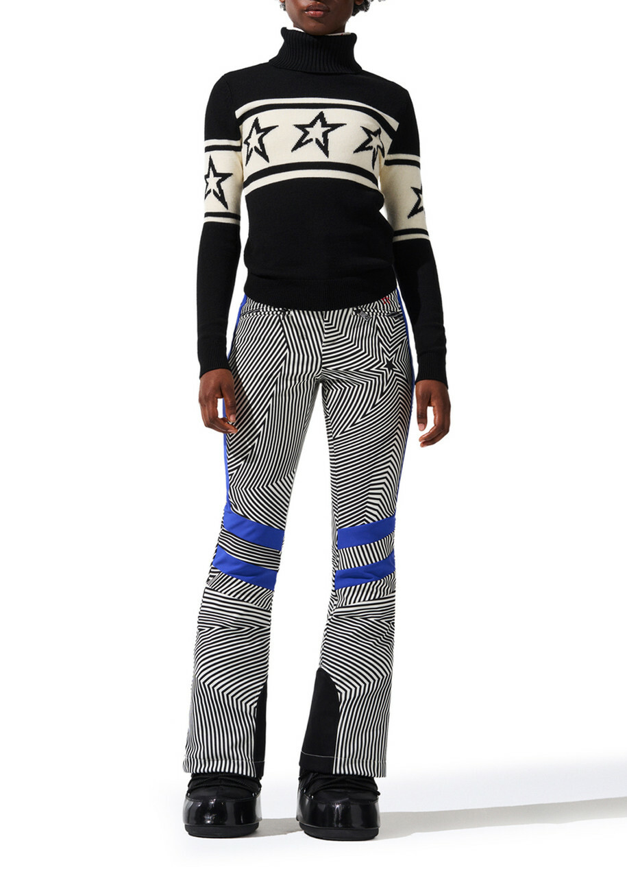 Perfect Moment Chopper Roll-neck Merino Wool Sweater Black