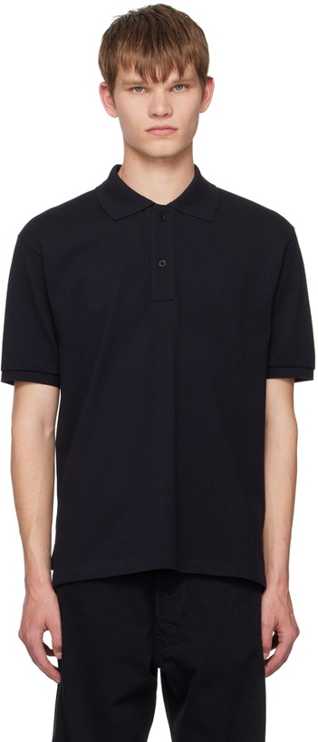 Photo: AURALEE Black Two-Button Polo