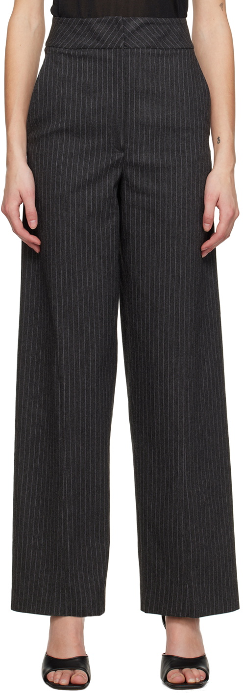 Elleme Gray Curved Stitched Trousers