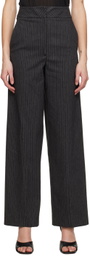 Elleme Gray Curved Stitched Trousers