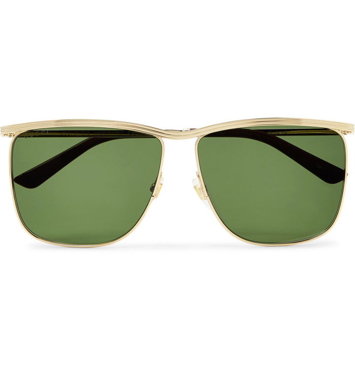 Photo: Gucci - D-Frame Gold-Tone Sunglasses - Gold