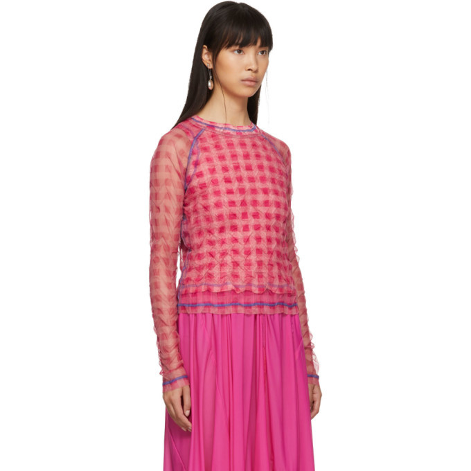 Ovelia Transtoto Pink Check Sun Damage T-Shirt