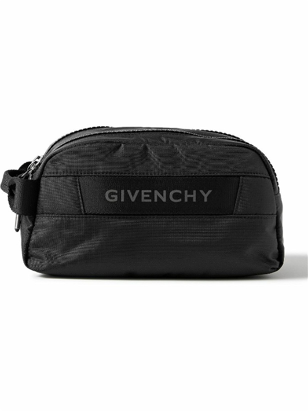 Photo: Givenchy - G-Trek Logo-Print Webbing-Trimmed Ripstop Wash Bag