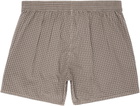 ERL Brown Mini Plaid Boxers