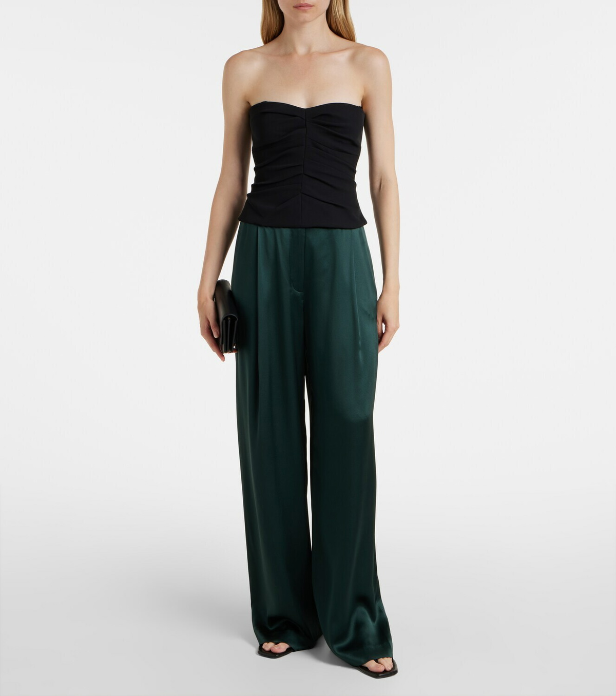 The Sei Silk satin wide-leg pants