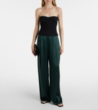 The Sei Silk satin wide-leg pants