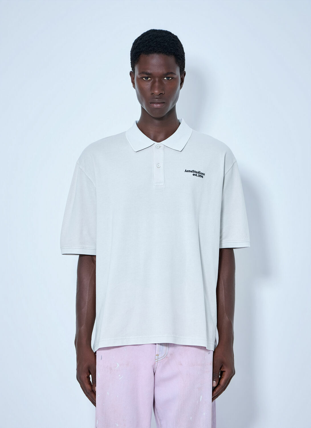 Acne Studios Washed Logo Polo Shirt