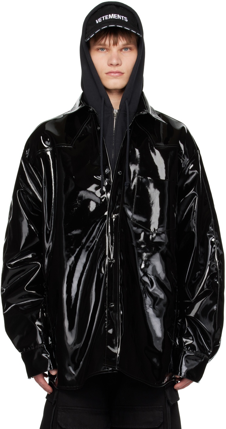 VETEMENTS Black Shiny Jacket Vetements
