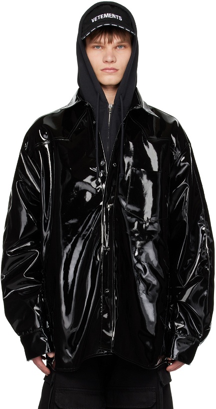 Photo: VETEMENTS Black Shiny Jacket