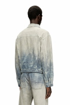 Diesel Trucker jacket in Prince of Wales jacquard denim - Denim Jackets - Unisex - Multicolor