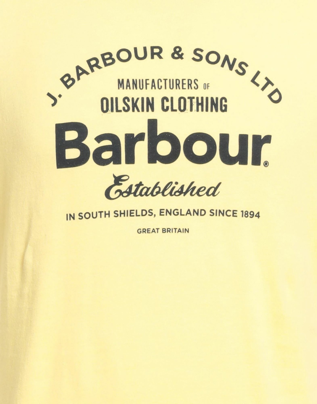 Barbour Mens T-shirt in Yellow
