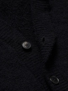 Auralee - Textured Cotton and Linen-Blend Cardigan - Black