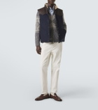 Brunello Cucinelli Shearling-trimmed wool vest
