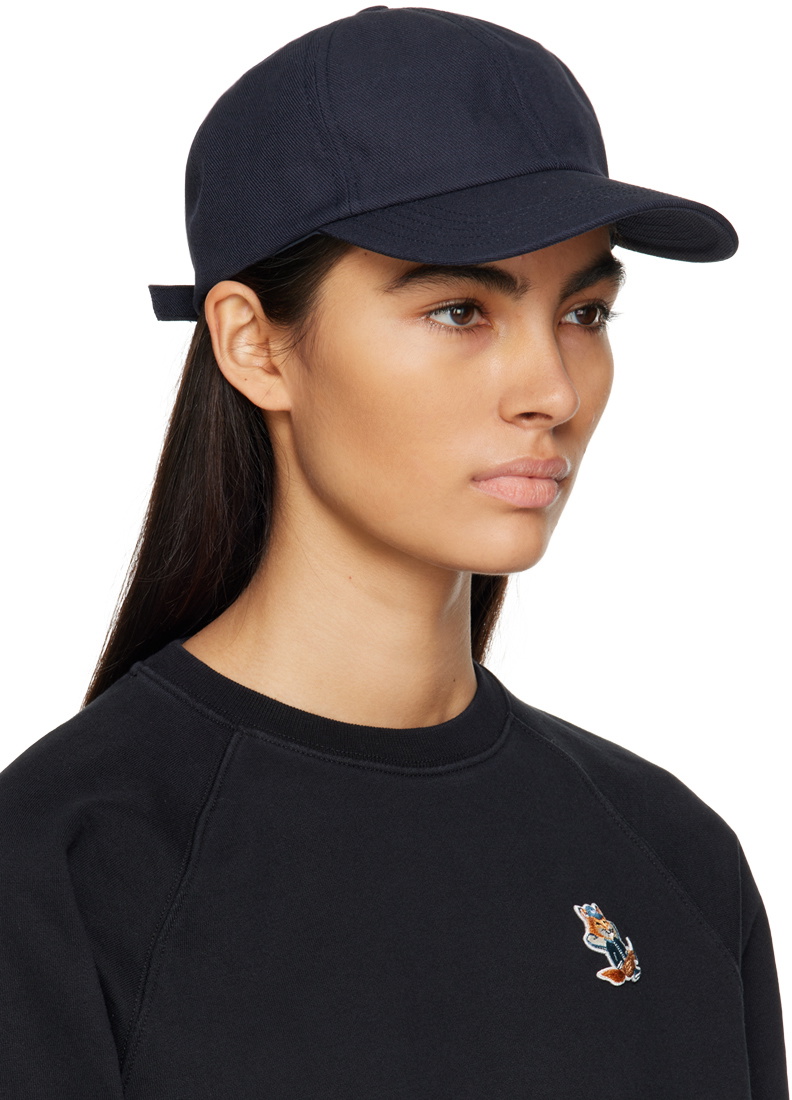 MAISON KITSUNE キャップ ネイビー Maison Kitsuné Navy Tricolor Fox Cap Maison Kitsune