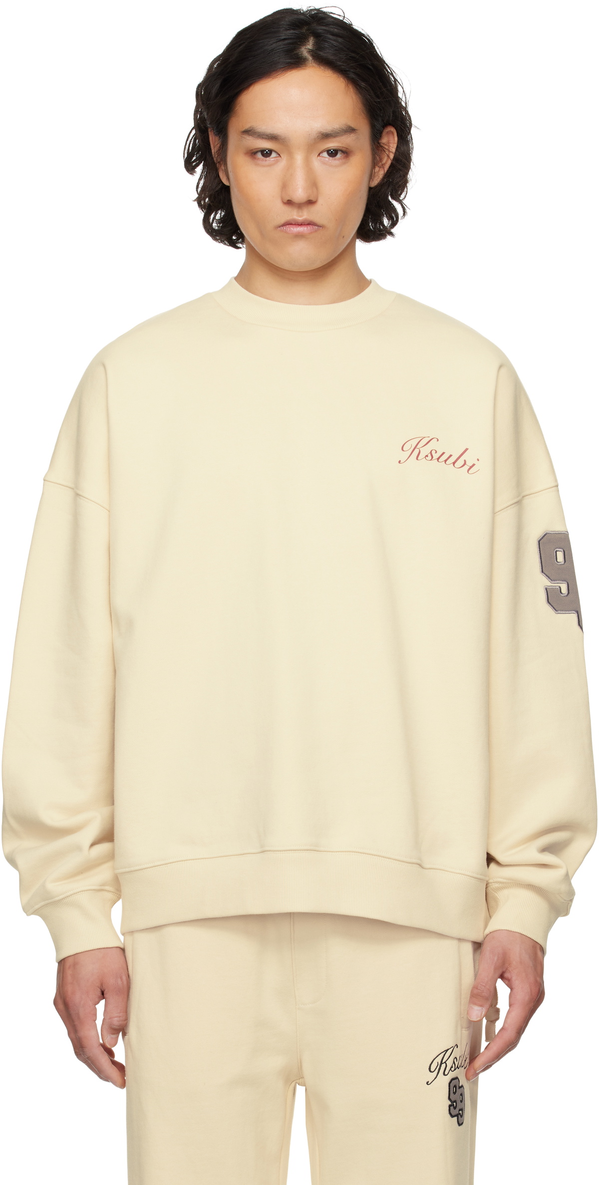 Ksubi Men's Diamond Dollar Knit Sweatshirt in Grey Ksubi