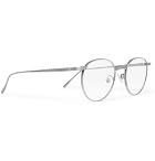 Bottega Veneta - Round-Frame Titanium Optical Glasses - Silver
