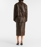 Emilia Wickstead Norcutt croc-effect leather jacket