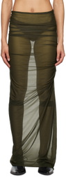 Elena Velez SSENSE Exclusive Khaki Midi Skirt