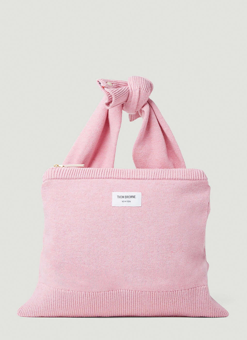 Thom Browne - Sweater Shoulder Bag in Pink Thom Browne