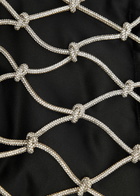 Rosantica Selene Capri Embellished Satin Pouch - Black And Silver - One Size