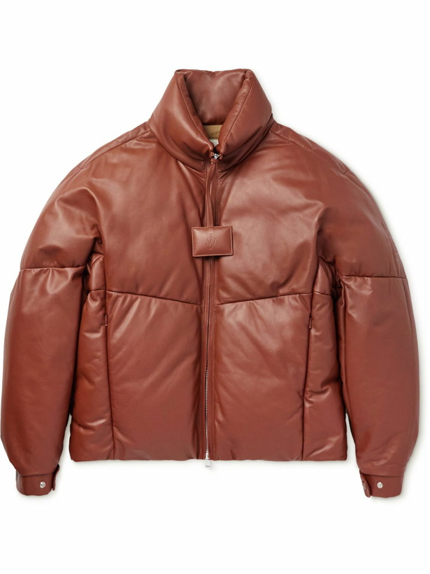 Photo: Moncler Genius - 1 Moncler JW Anderson Grasmoor Padded Leather Down Jacket - Brown