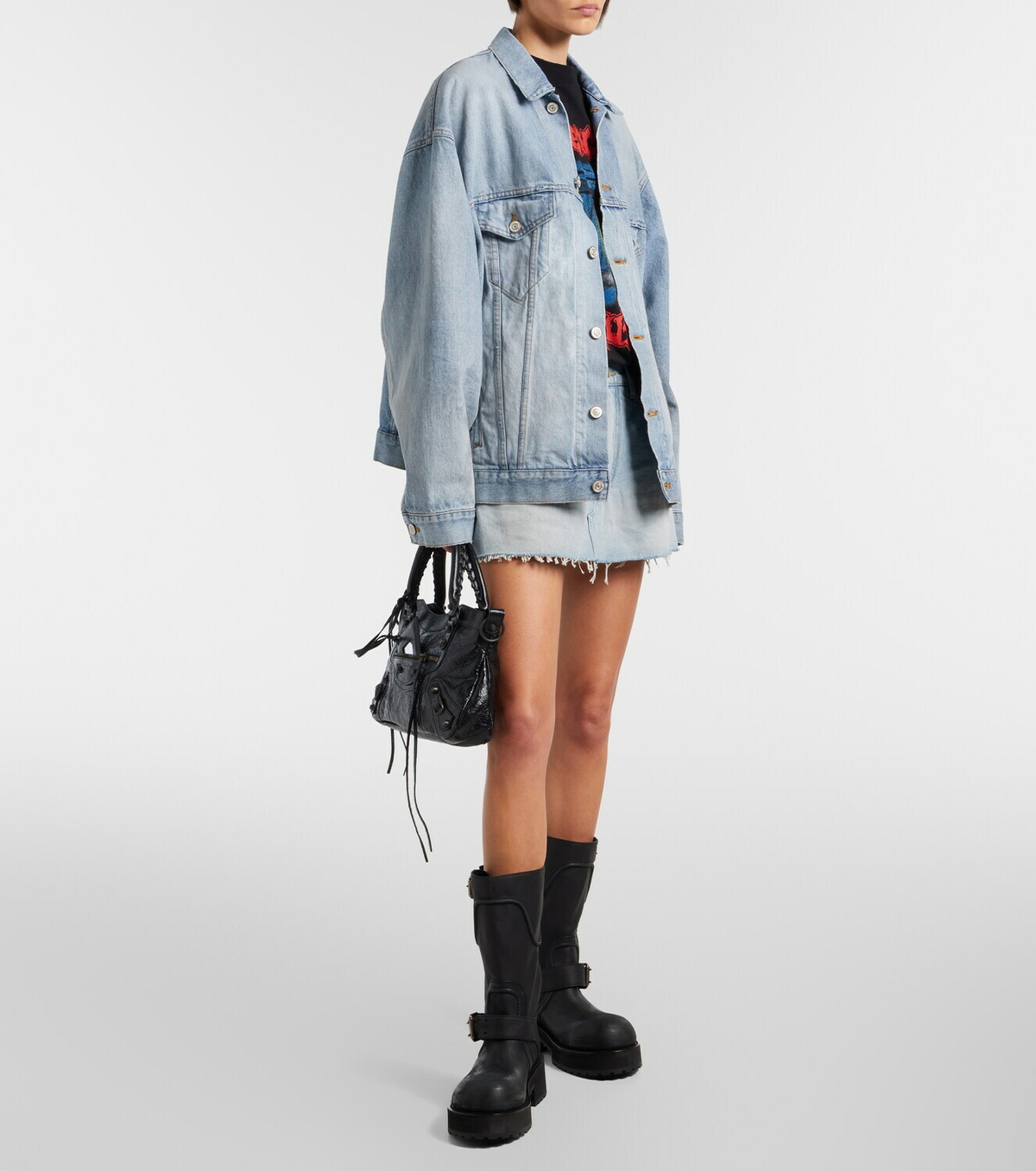 Balenciaga Venom leather combat boots