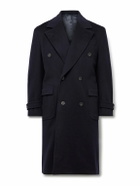 Thom Sweeney - Double-Breasted Wool and Cashmere-Blend Felt Overcoat - Blue