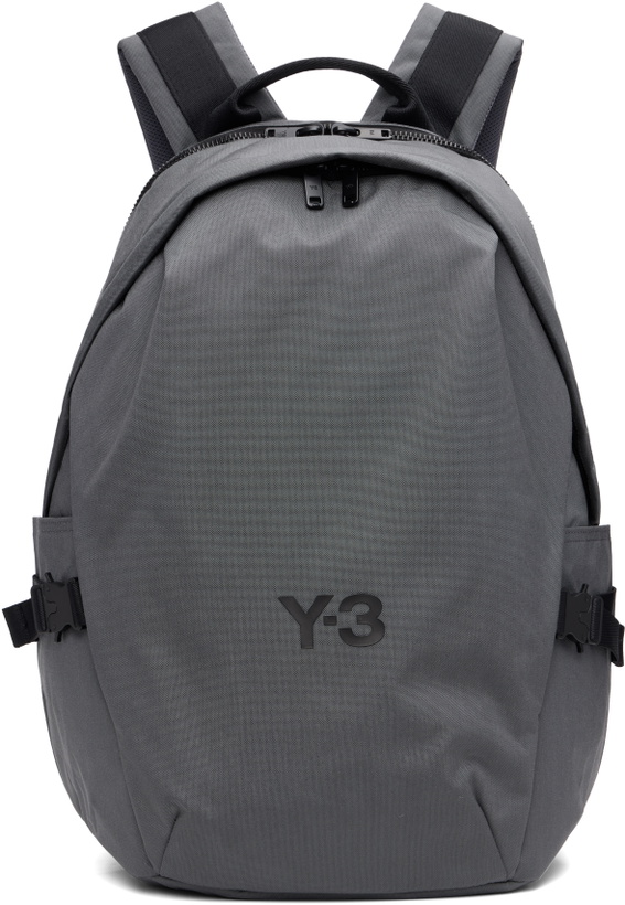 Photo: Y-3 Gray Staple Backpack