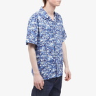 A.P.C. Men's Lloyd Floral Camo Short Sleeve Shirt in Blue