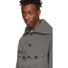 Kiko Kostadinov Grey Cocoon Hooded Fire Jacket