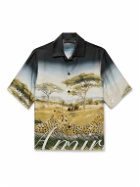 AMIRI - Convertible-Collar Printed Silk-Twill Shirt - Black