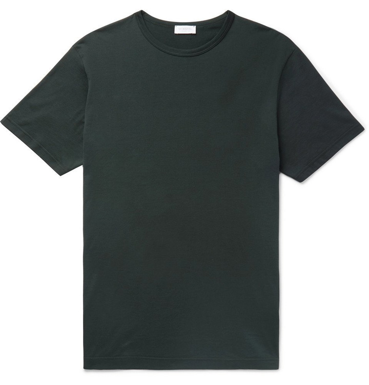 Photo: Sunspel - Slim-Fit Cotton-Jersey T-Shirt - Men - Green