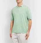 Altea - Linen and Cotton-Blend Polo Shirt - Green