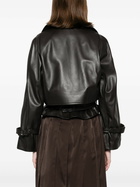 Nour Hammour Brown Hatti Leather Jacket