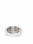Tom Wood Sterling Silver Orb Slim Duo Ring