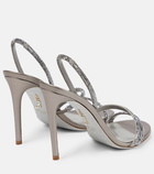 Rene Caovilla Crystal-embellished satin sandals