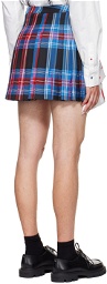 Charles Jeffrey Loverboy Multicolor Fred Perry Edition Tartan Patch Kilt