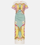La DoubleJ Lela printed jersey midi dress
